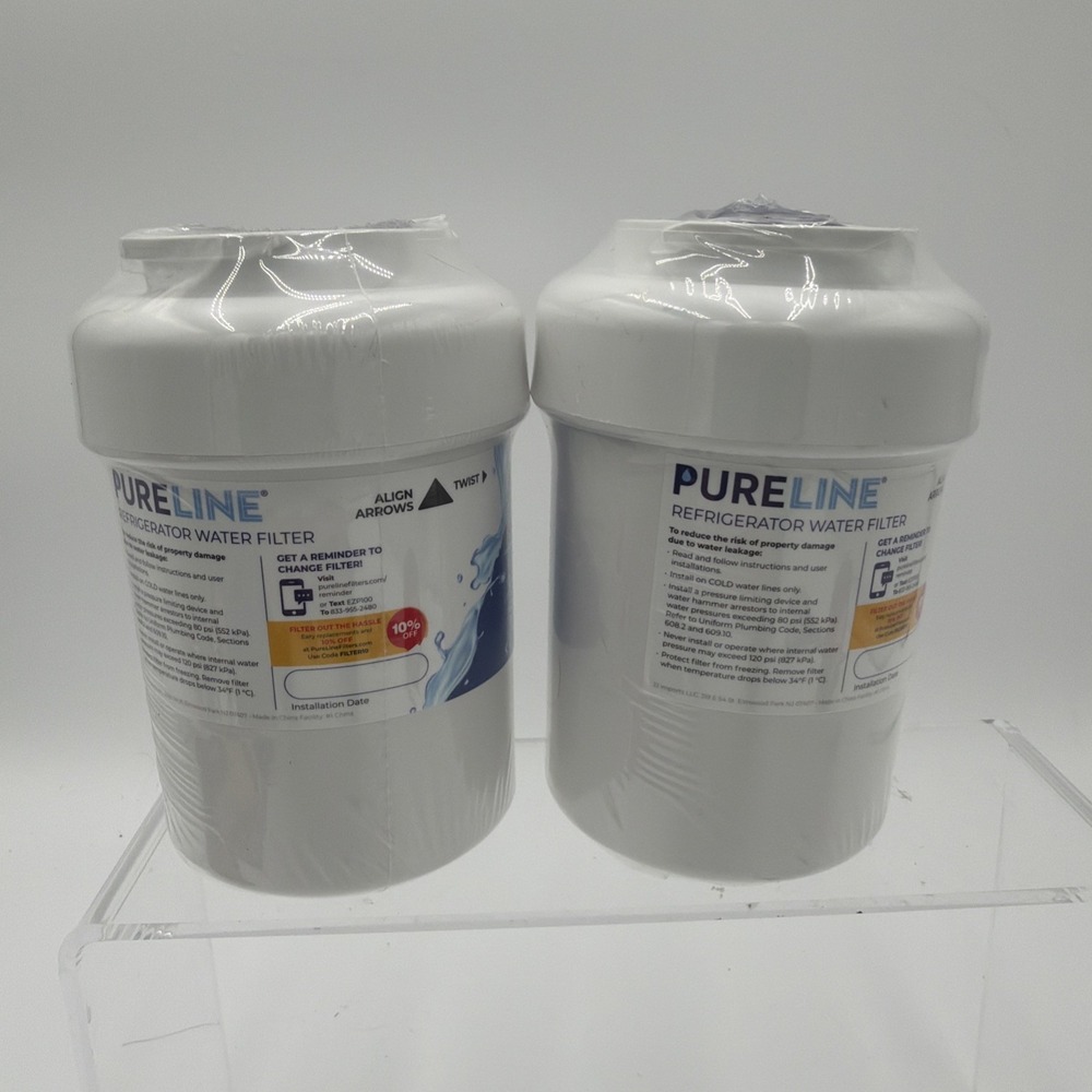 Pureline PL-100 Refrigerator‎ Water Filter (2-Pack) New